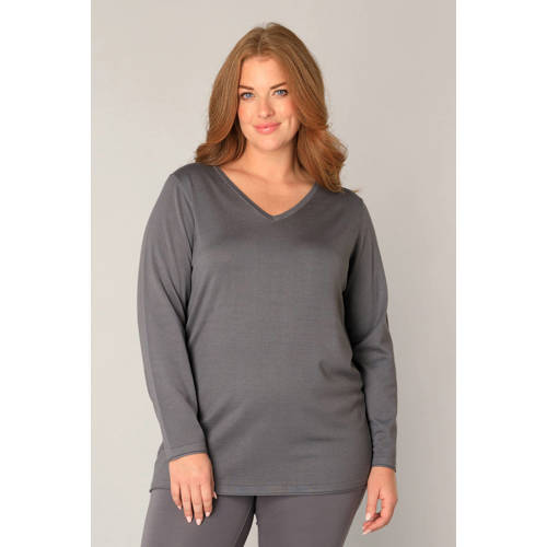 Base Level Curvy longsleeve grijs afbeelding