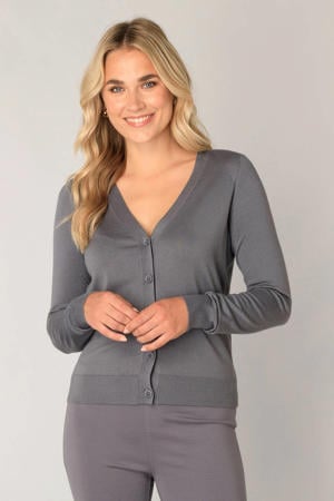 gebreid vest grijs