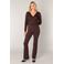 Base Level jersey flared high waist flared broek donkerbruin