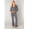 Base Level jersey flared high waist flared broek grijs