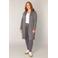 Base Level Curvy lang vest grijs fijn gebreid