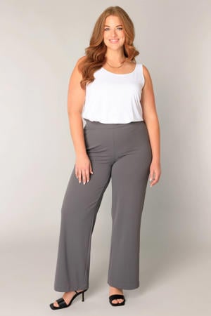 straight high waist broek