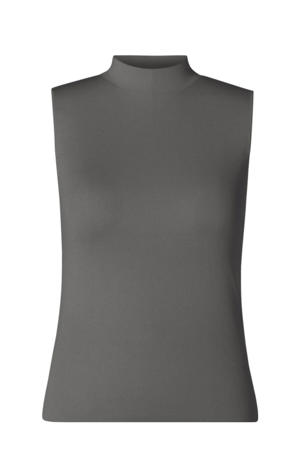 top rib gebreid grijs