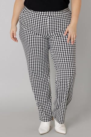 slim regular waist broek zwart