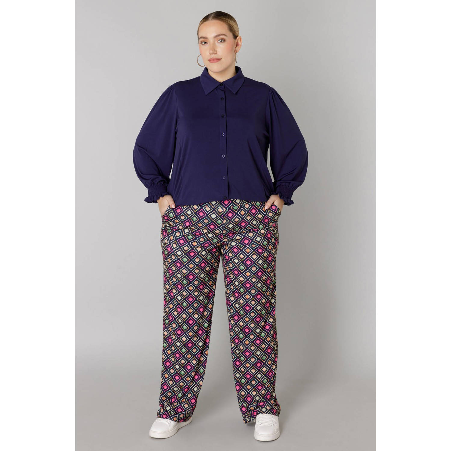 Colletta straight regular waist broek multi