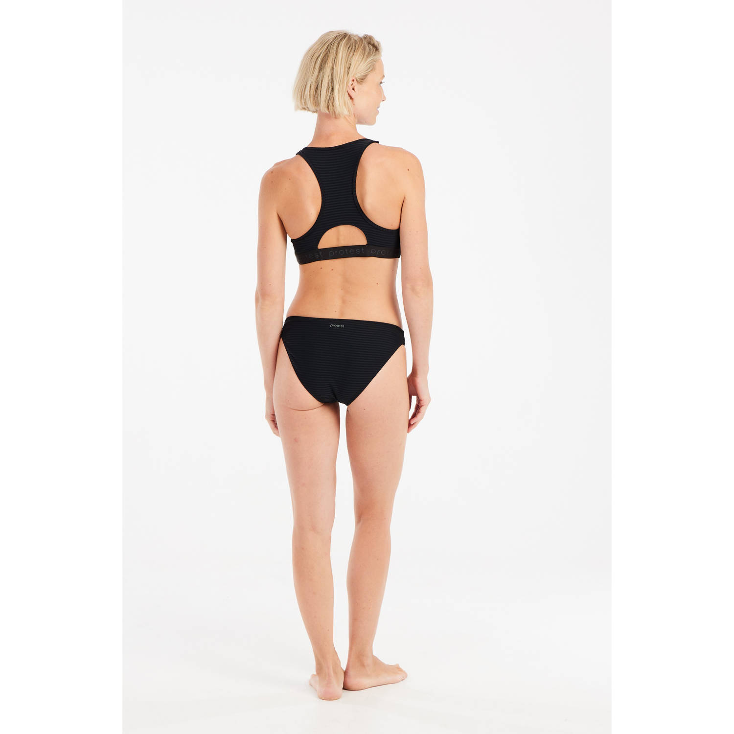 Protest voorgevormde crop bikini PRTEAGER 25 zwart
