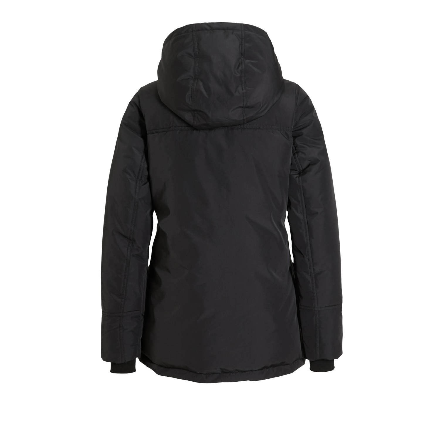 anytime midi parka zwart