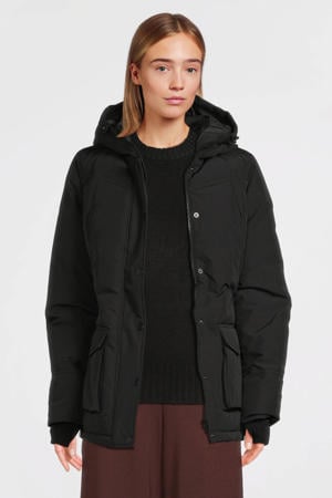 midi parka zwart