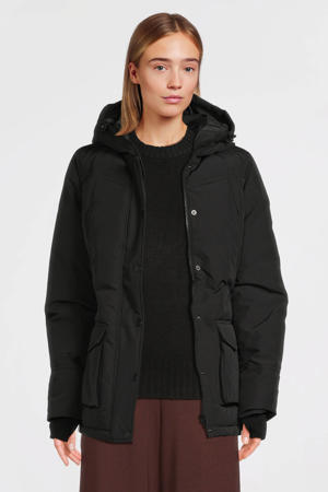 midi parka zwart