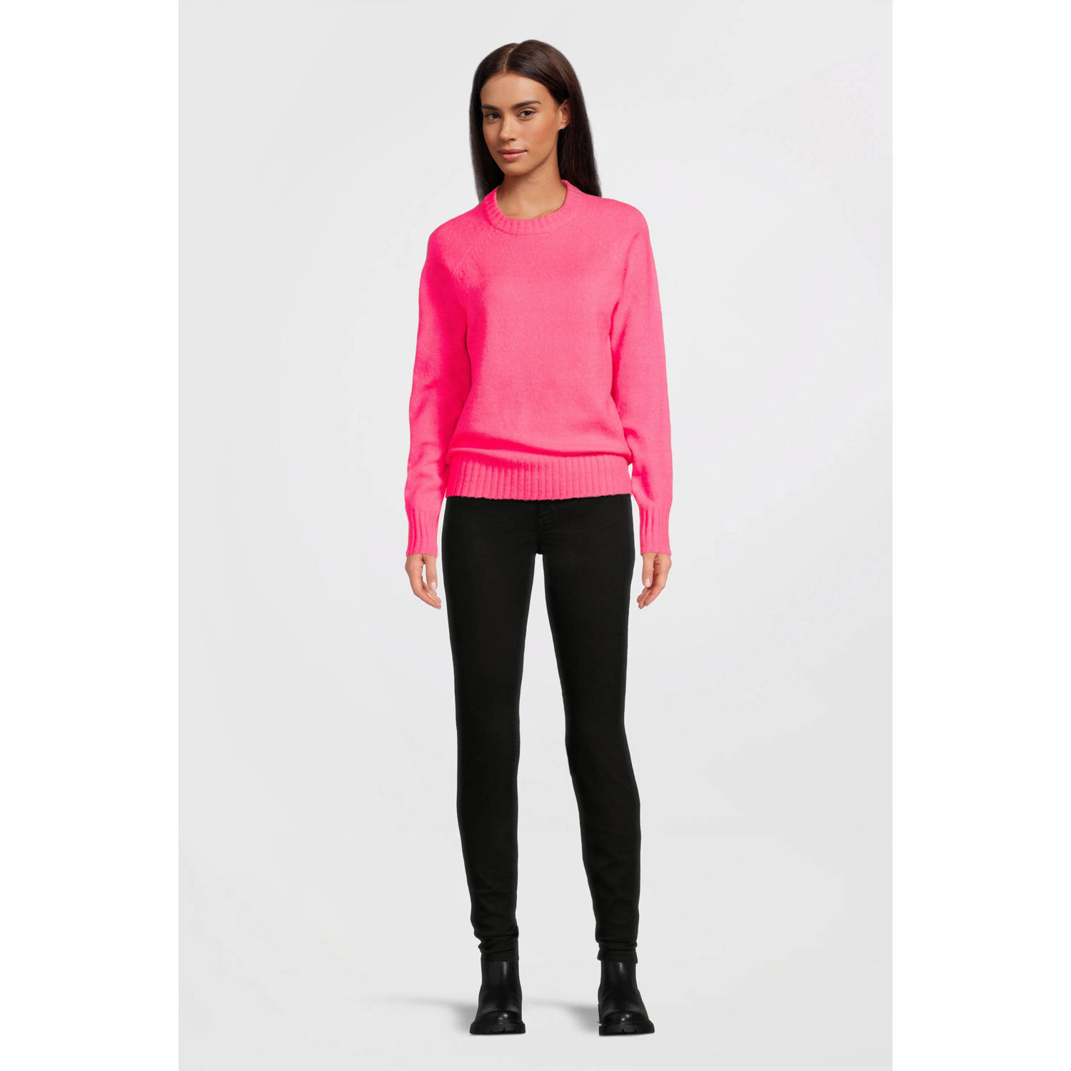 anytime gebreide trui roze
