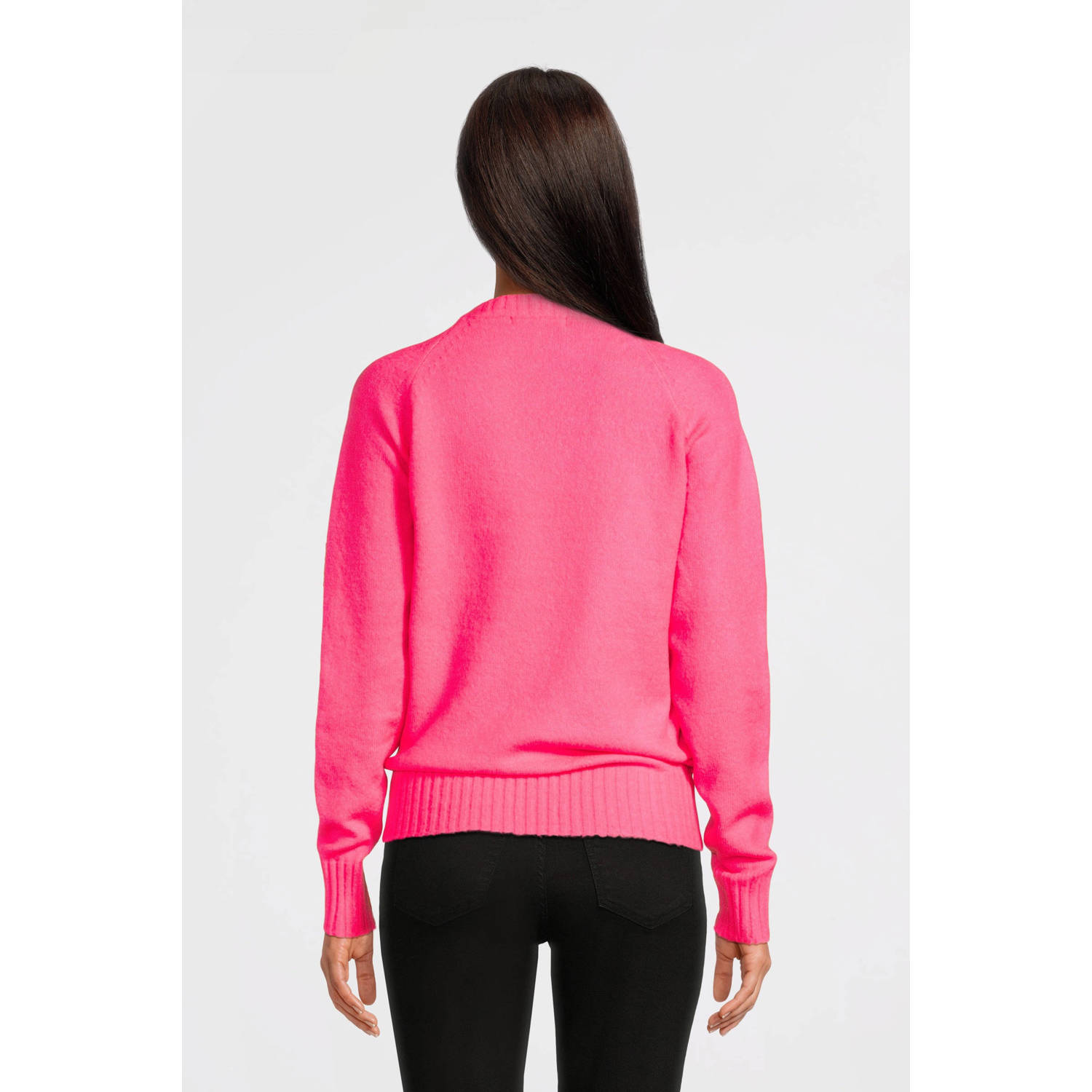 anytime gebreide trui roze