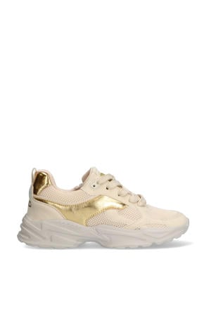 chunky sneakers beige/goud