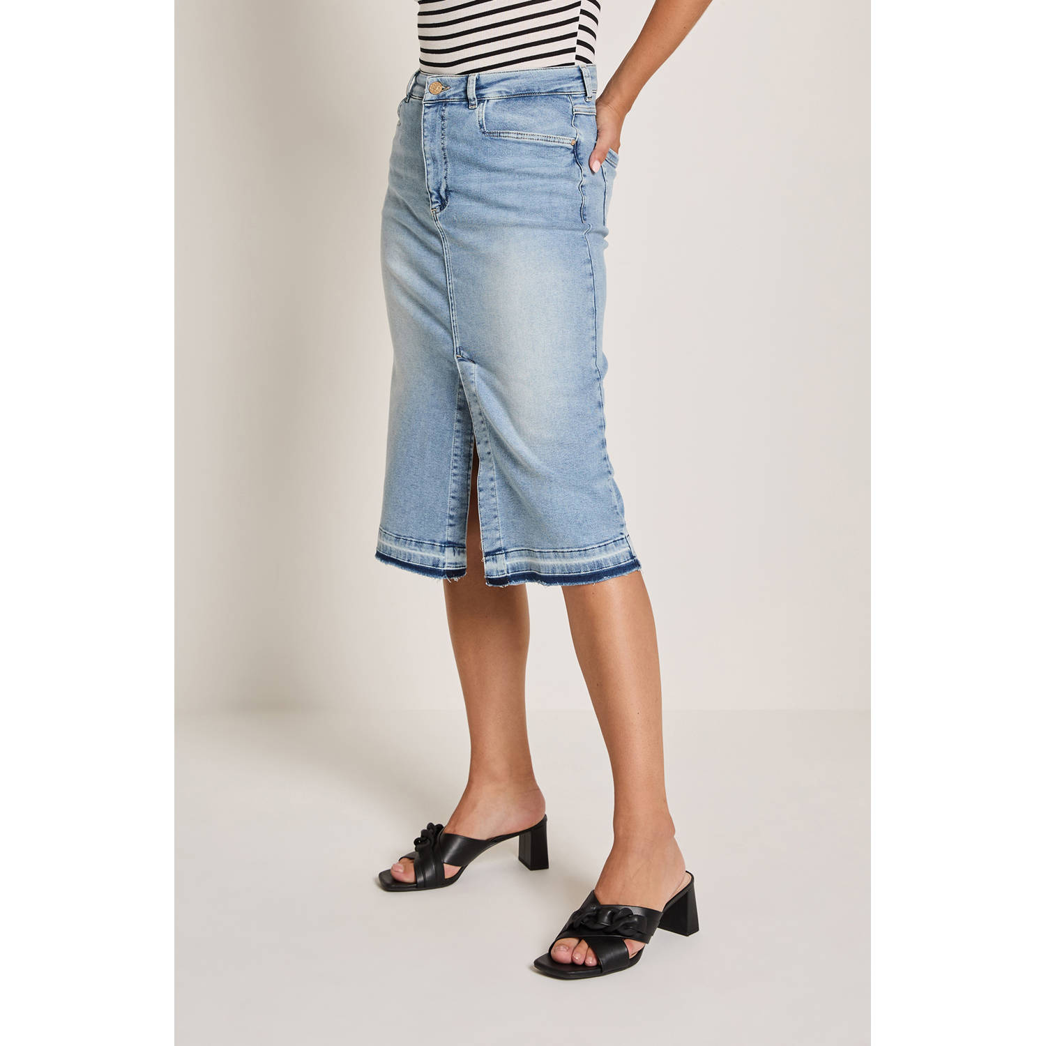 Para Mi spijkerrok light blue denim
