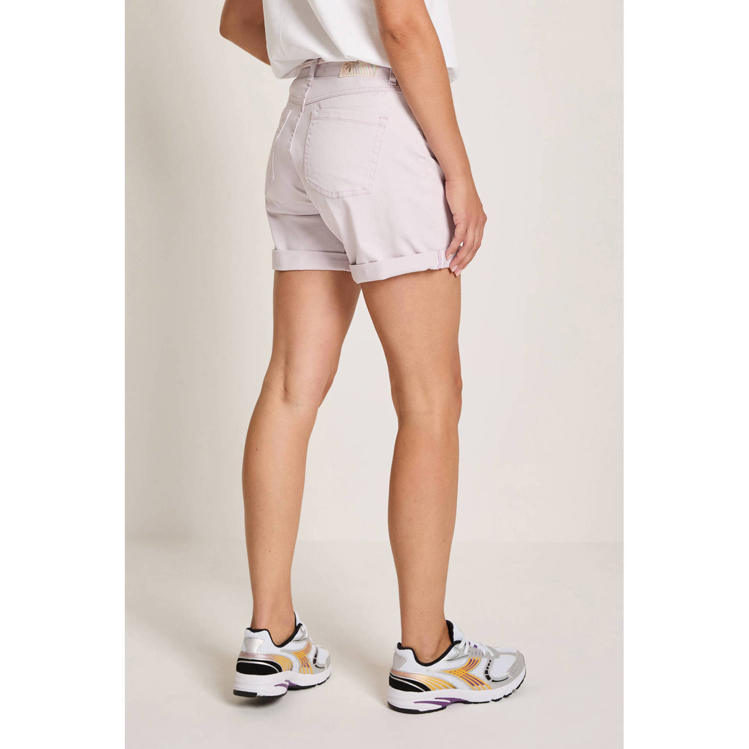 Para Mi straight regular waist denim short lila