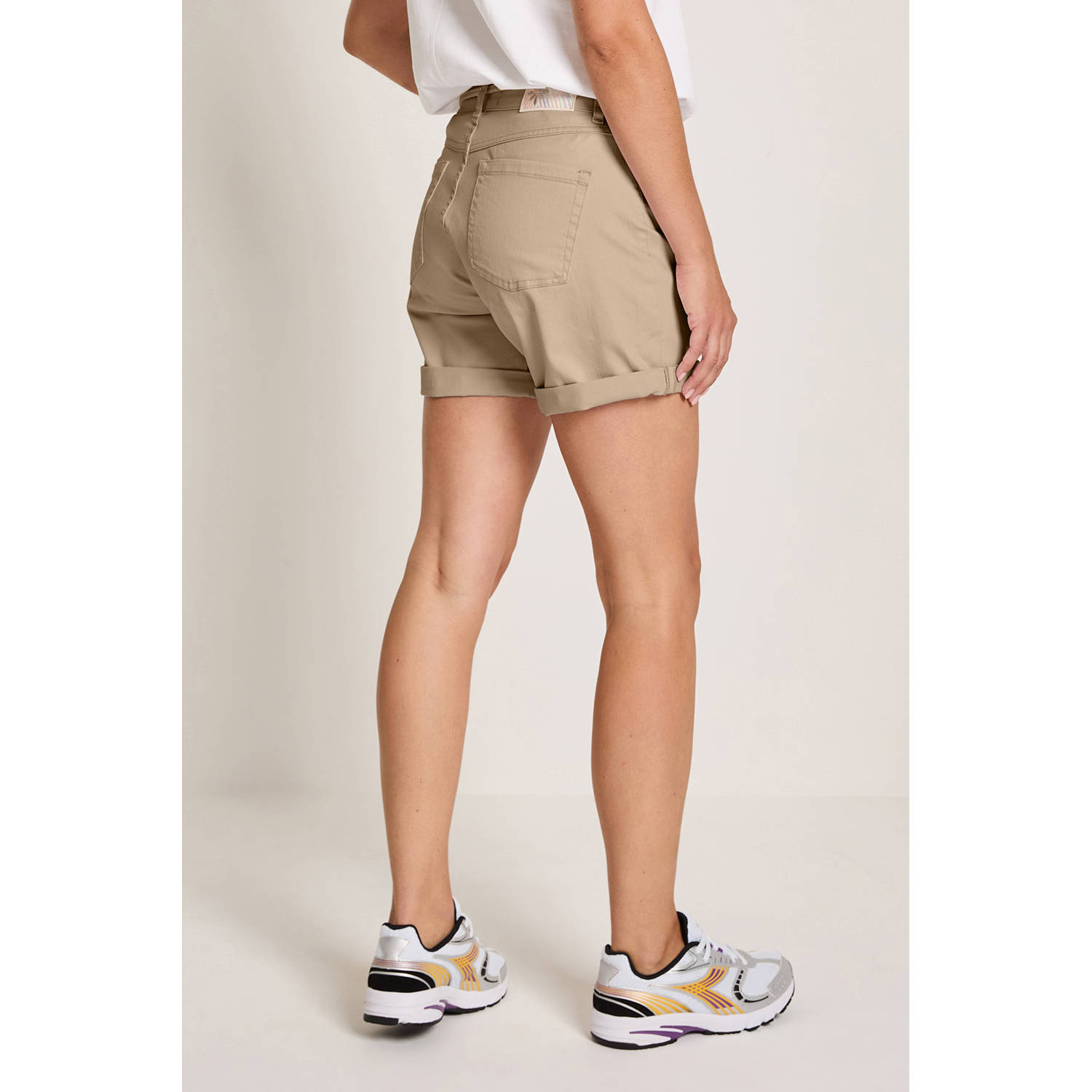 Para Mi straight high waist casual short taupe