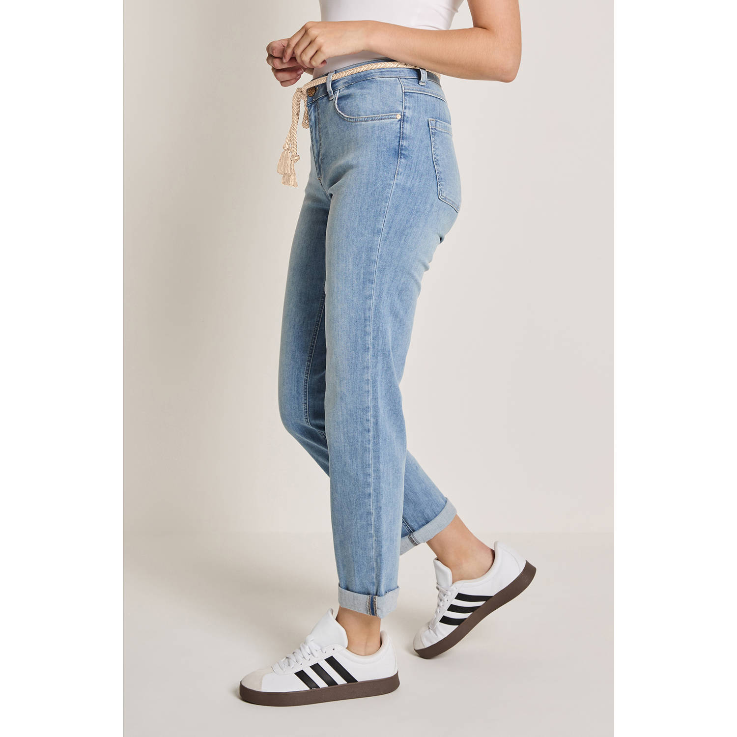 Para Mi high waist loose fit jeans light blue denim
