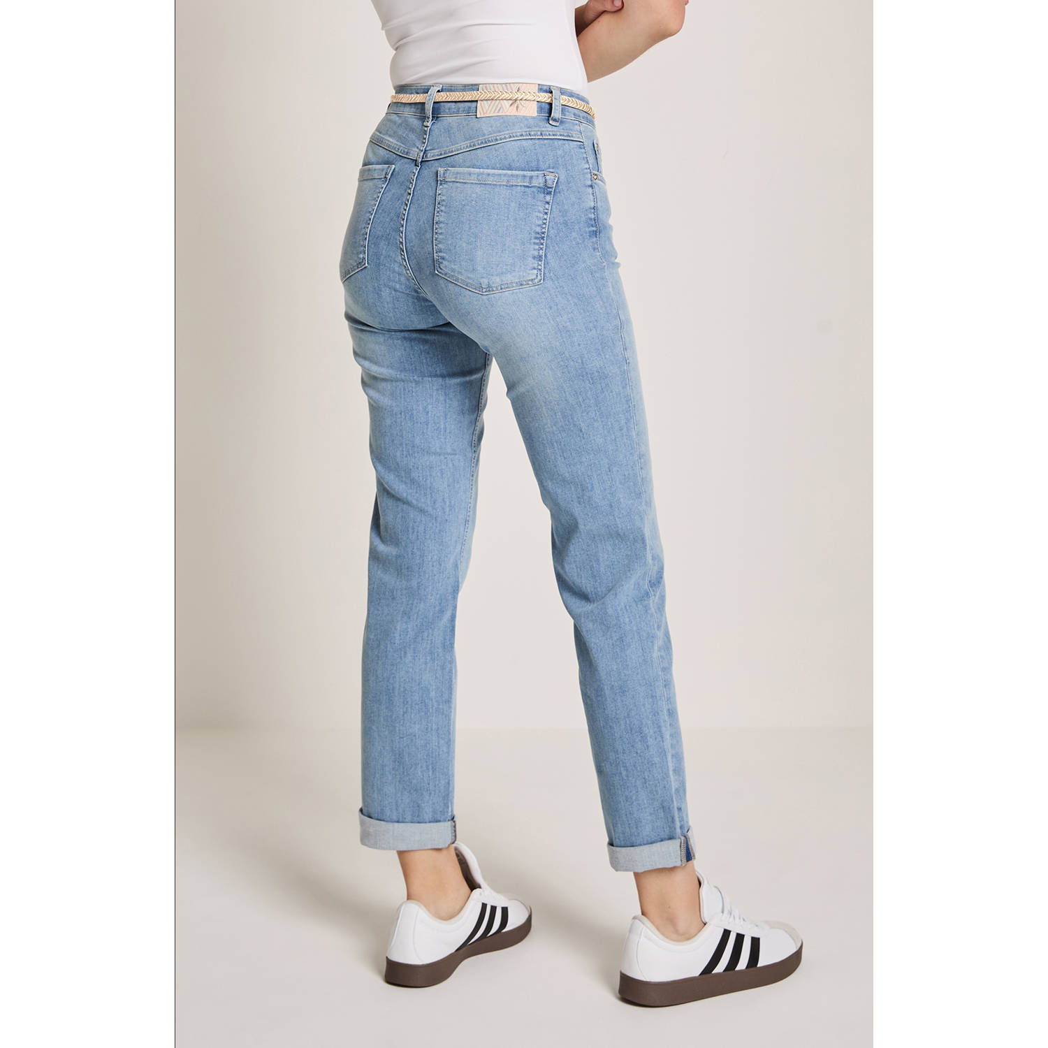 Para Mi high waist loose fit jeans light blue denim