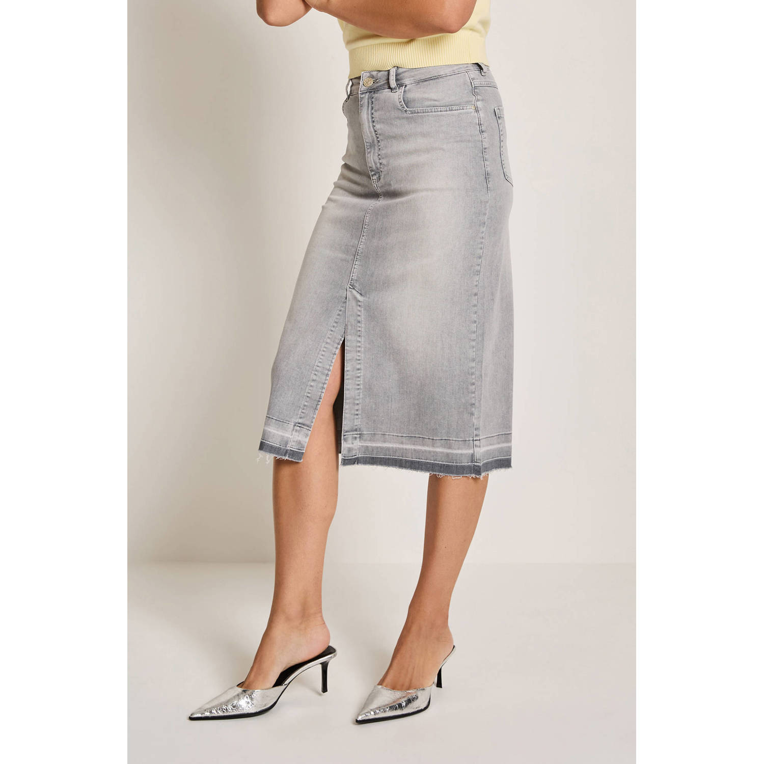 Para Mi spijkerrok grey denim