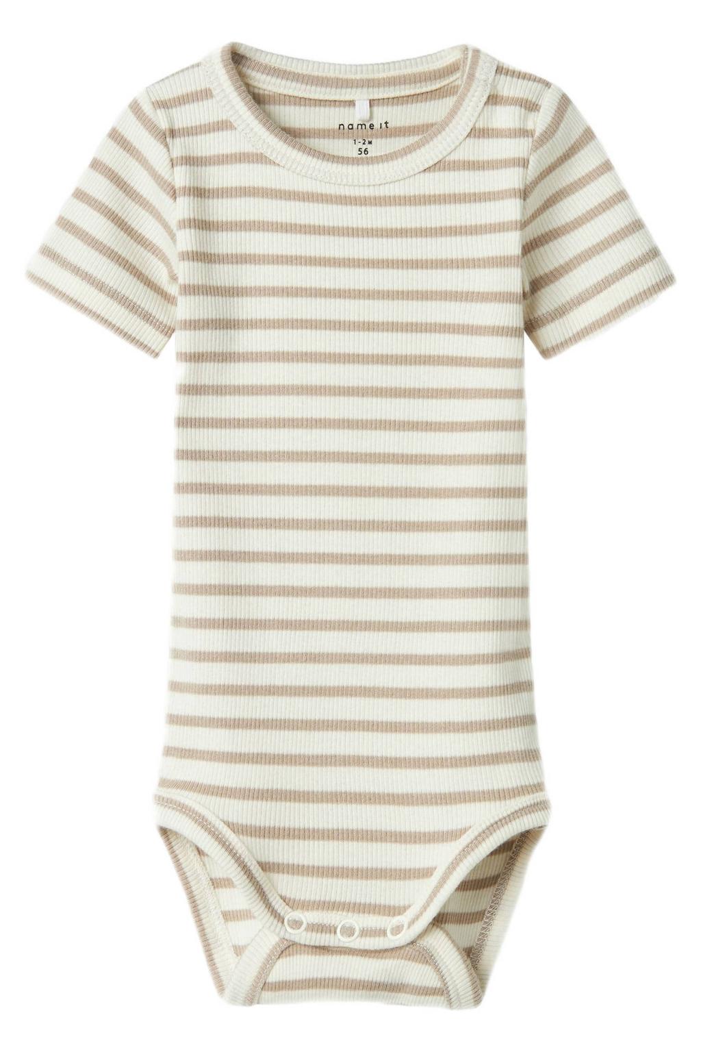 NAME IT BABY romper NBNBANI zand/ecru