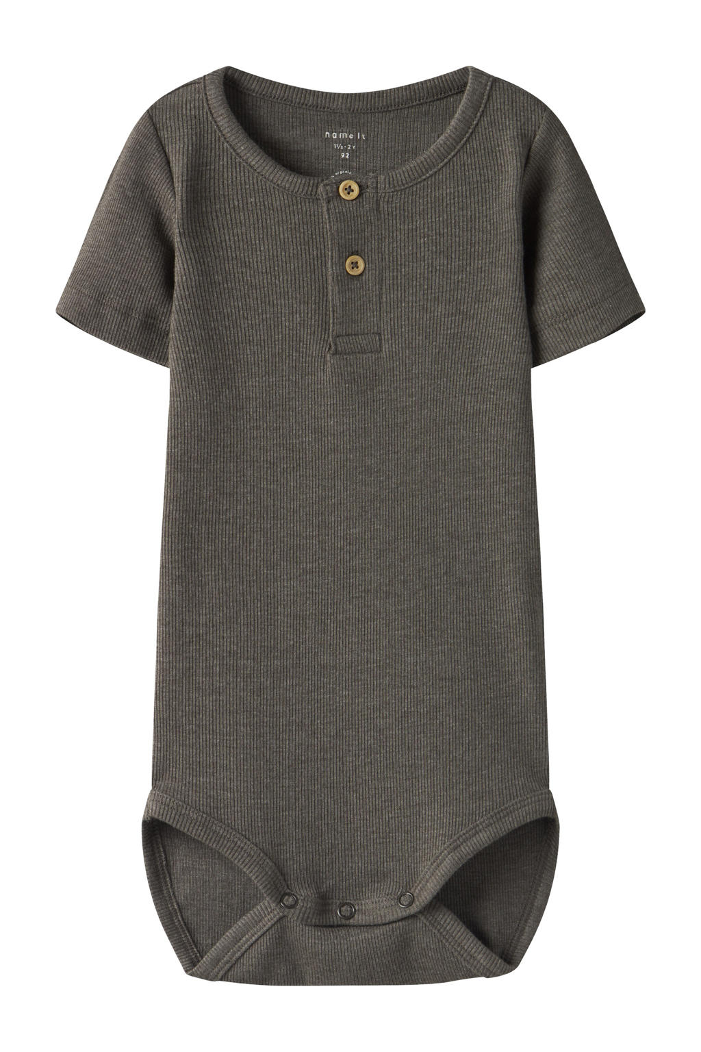 NAME IT BABY romper NBMKAB groenbruin