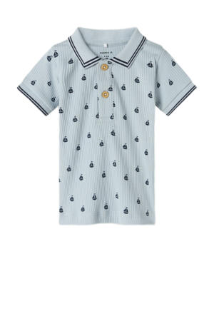 polo lichtblauw/donkerblauw
