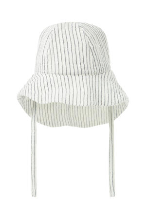 baby zonnehoedje ecru/donkerblauw