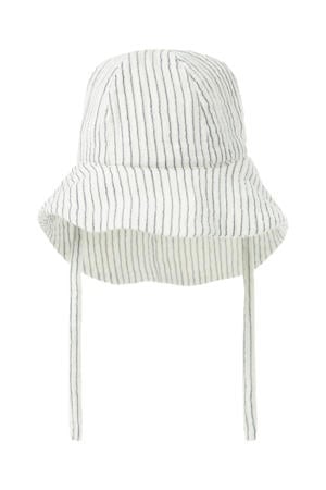 baby zonnehoedje ecru/donkerblauw