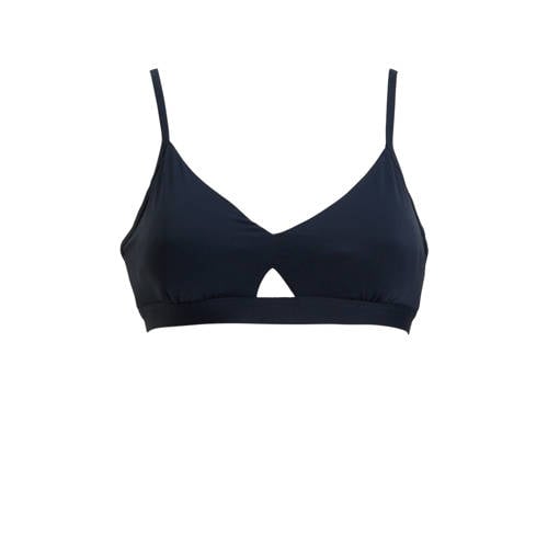 Seafolly Collective voorgevormde crop bikinitop donkerblauw afbeelding
