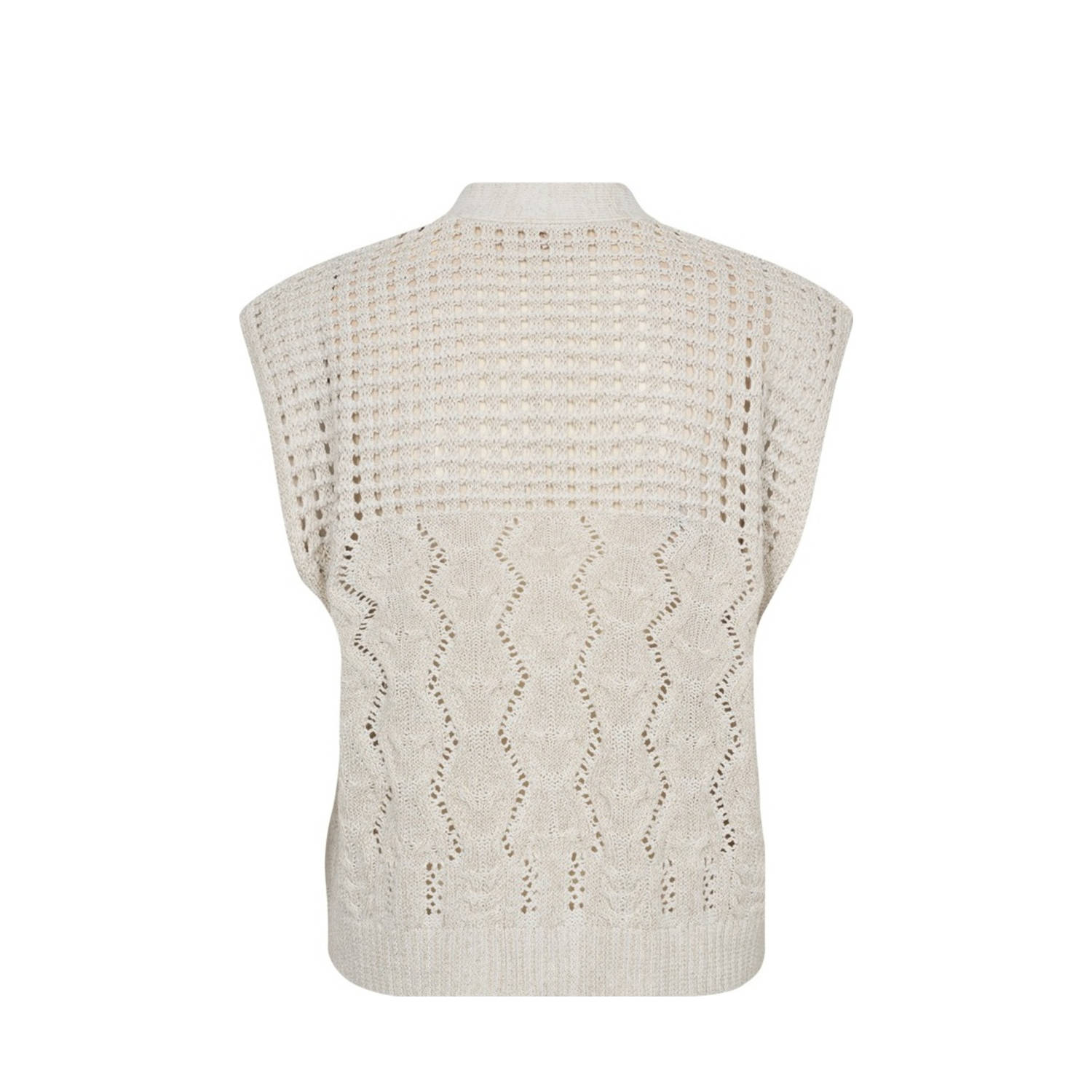 FREEQUENT gebreid vest ecru