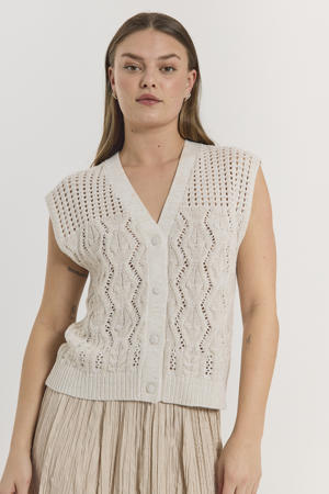 gebreid vest ecru