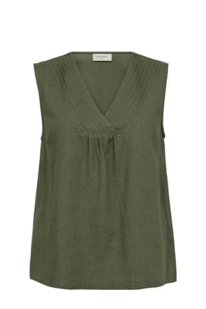 linnen top groen
