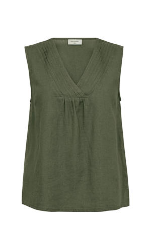 linnen top groen