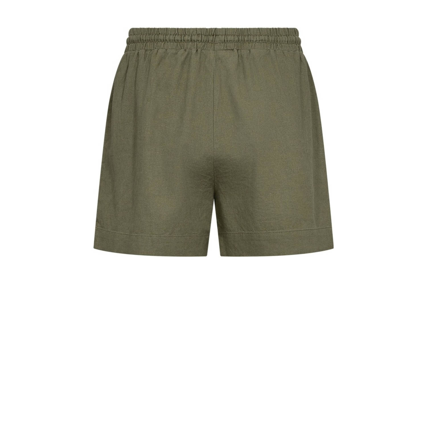 FREEQUENT linnen regular waist casual short groen