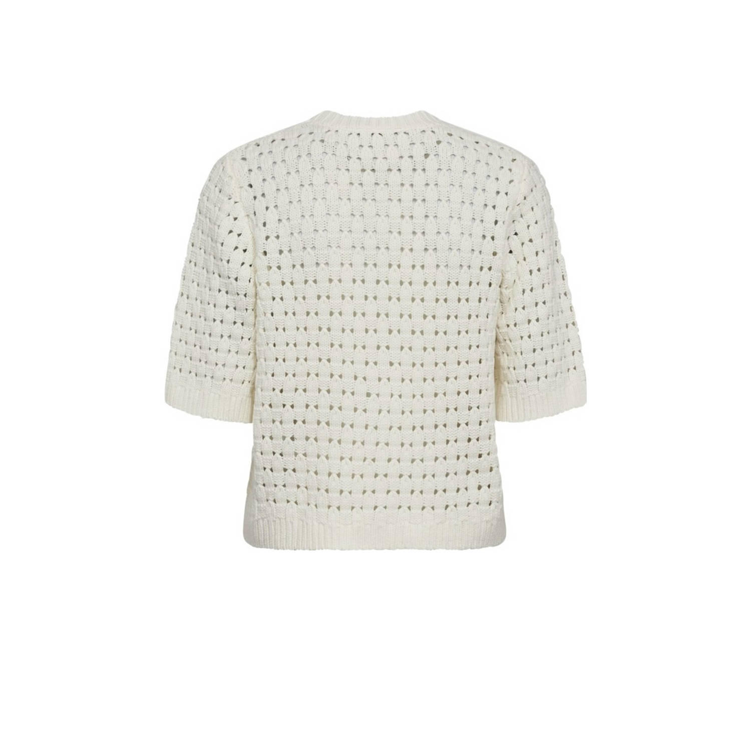 FREEQUENT vest ecru gebreid