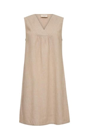 linnen zomerjurk beige