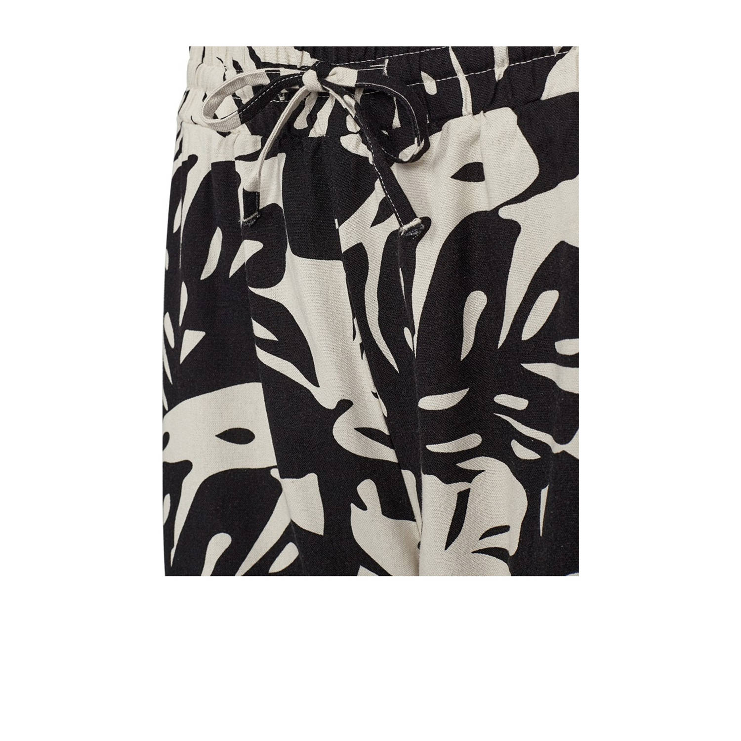 FREEQUENT wide leg regular waist broek zwart