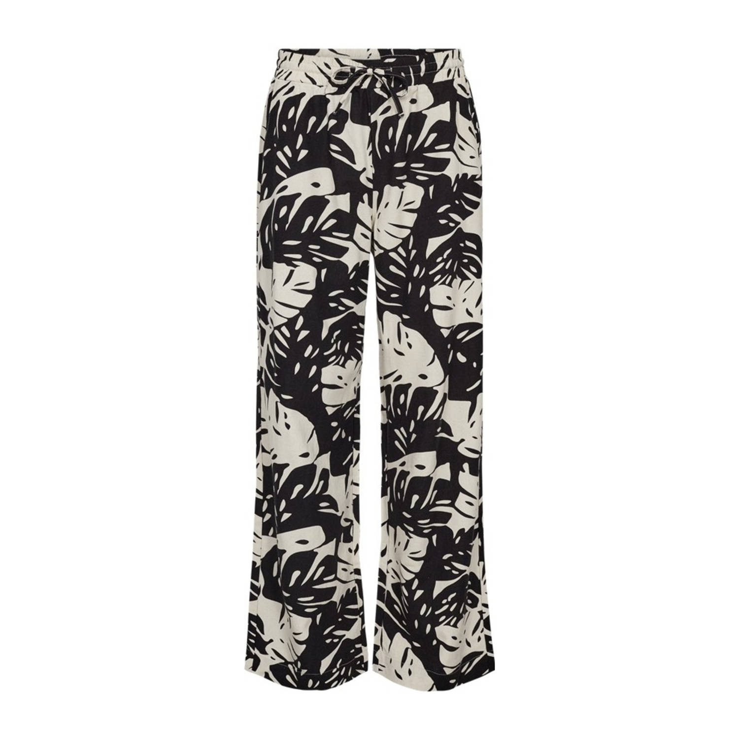 FREE QUENT Wide leg stoffen broek met tunnelkoord model 'Lavisco'