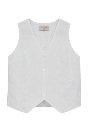 gilet wit broderie