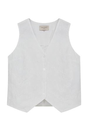 gilet wit broderie