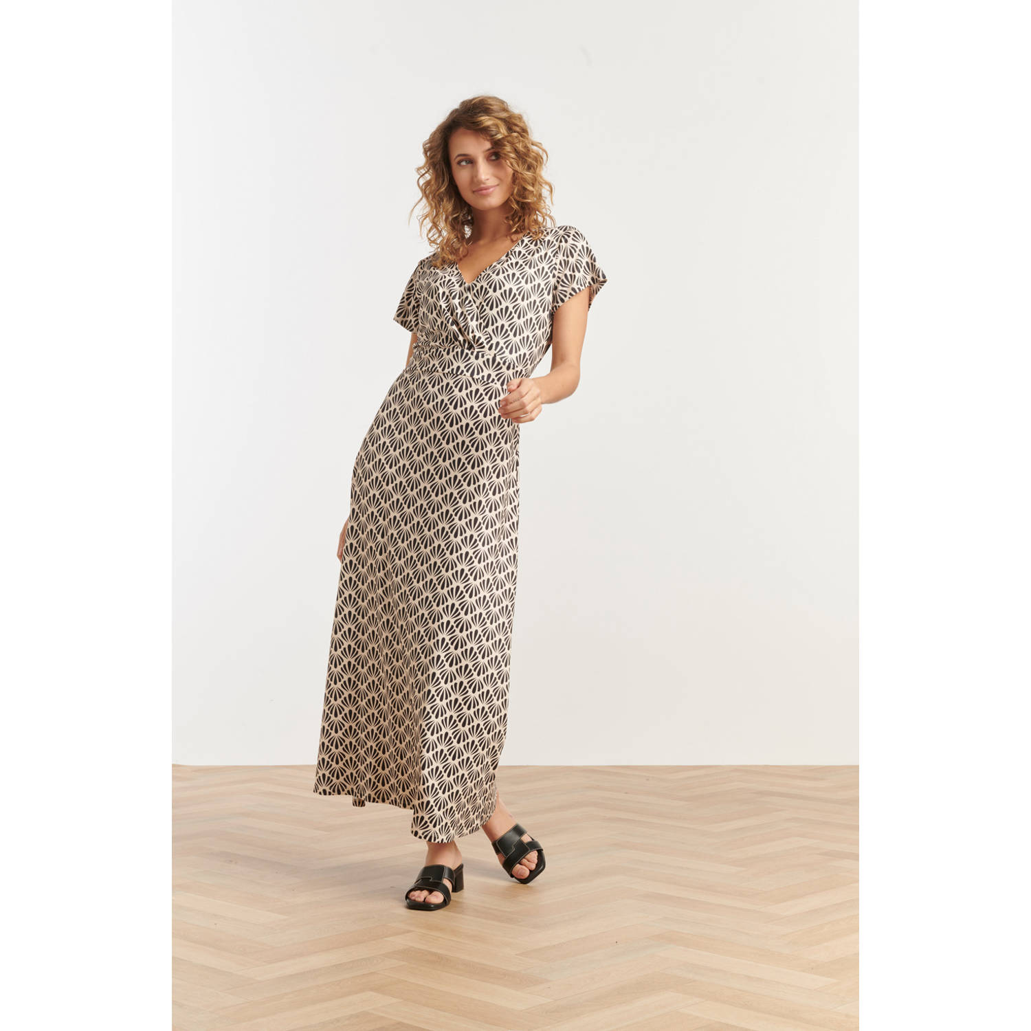 Smashed Lemon maxi jurk crème