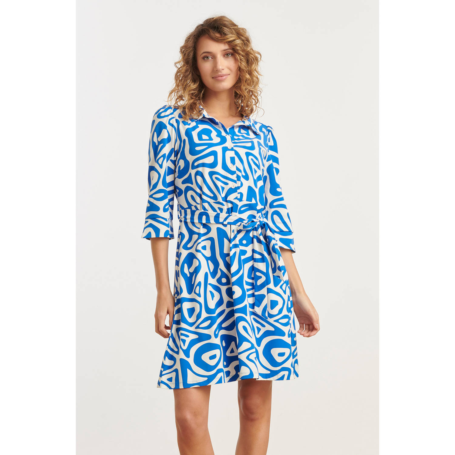 Smashed Lemon zomerjurk blauw