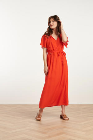 maxi jurk rood
