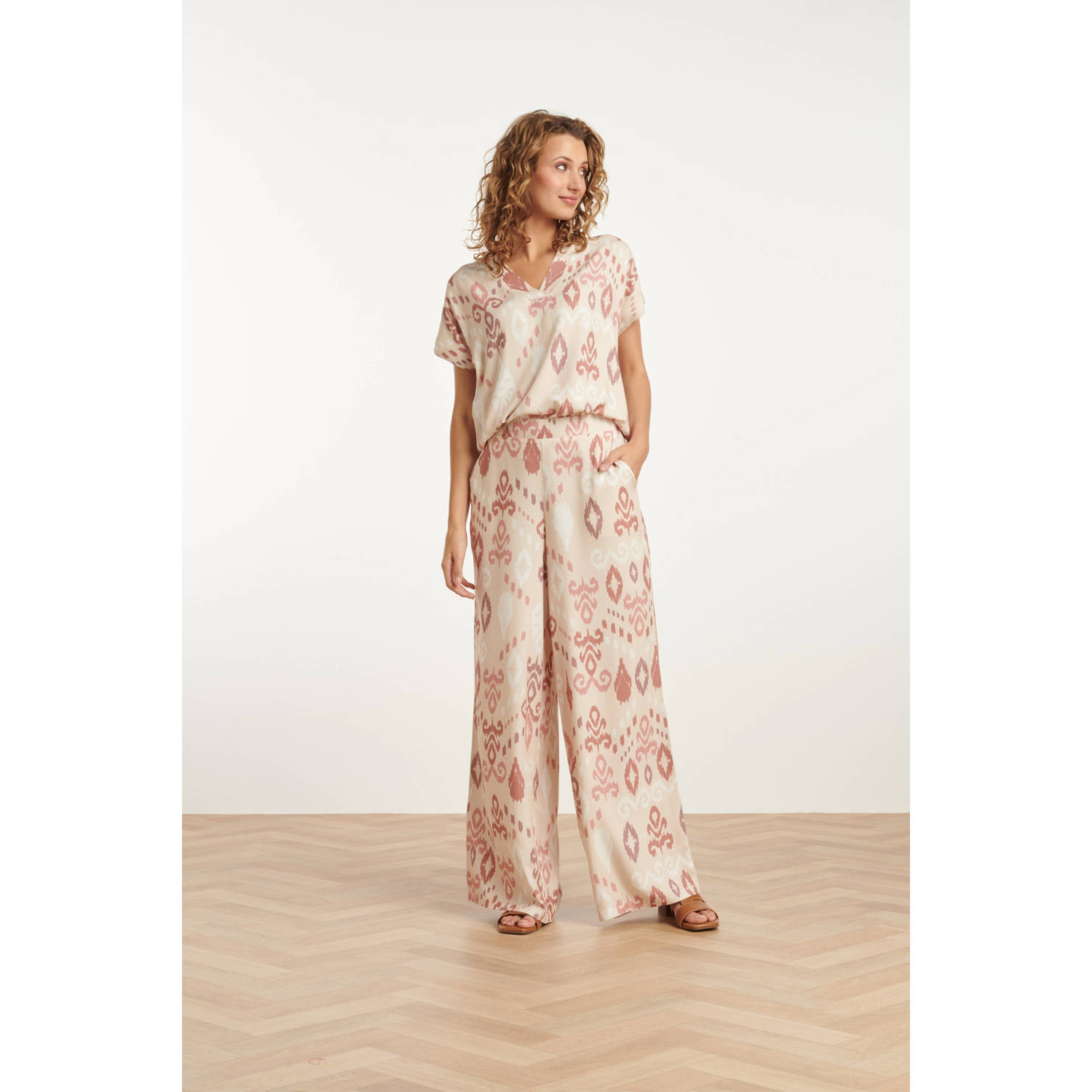 Smashed Lemon high waist broek zand