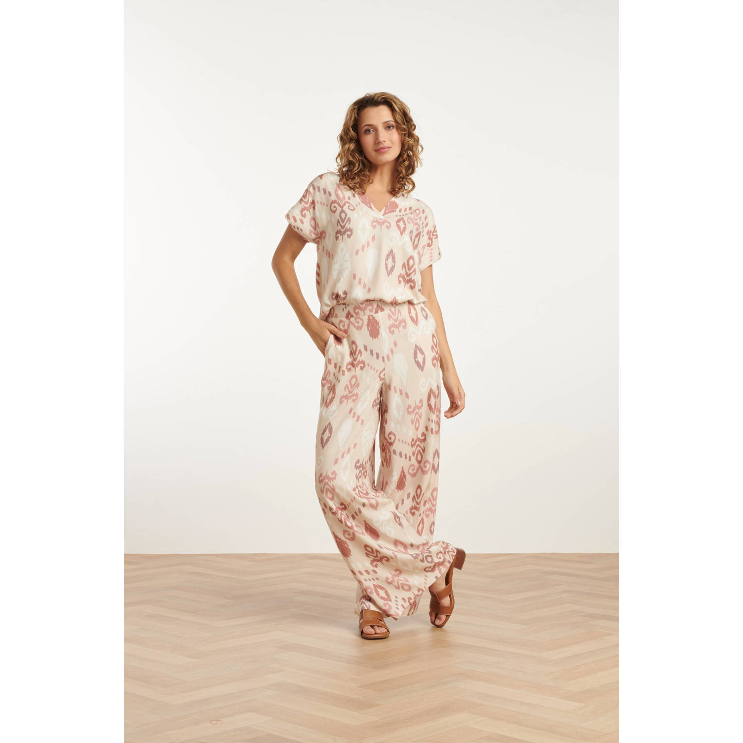 Smashed Lemon high waist broek zand