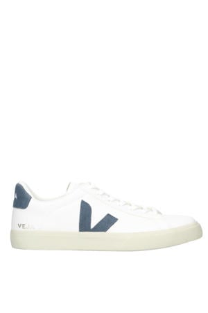 Campo leren sneakers wit/blauw