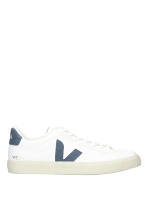 Campo leren sneakers wit/blauw