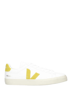 Campo  leren sneakers wit/geel