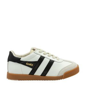 Elan  leren sneakers wit/zwart