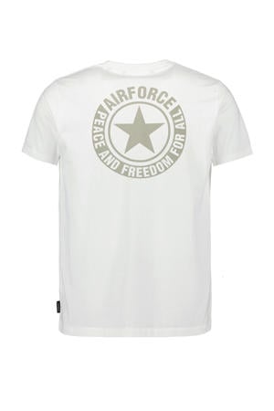 regular T-shirt met backprint wit