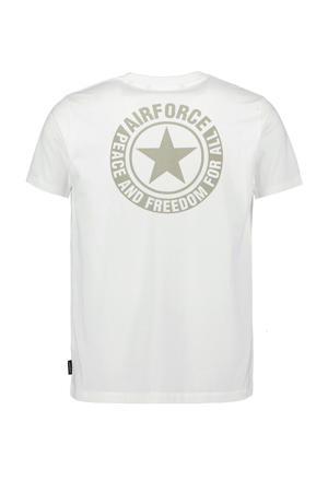 regular T-shirt met backprint wit